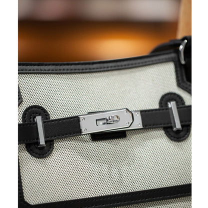 Canvas Leather Inspired Mini Gypsy Crossbody Bag