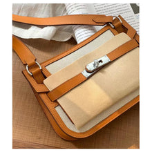 画像をギャラリービューアに読み込む, Canvas Leather Inspired Mini Crossbody Bag
