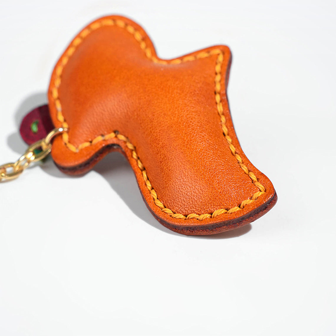 Vegetable Tanned Leather Capybara Handmade Keychain