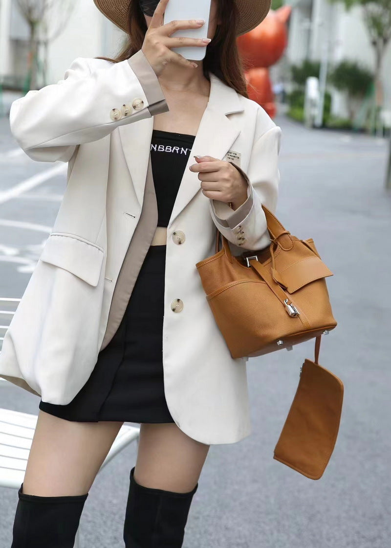 Cargo Picotin 18 Bag in Brown Leather and Canvas