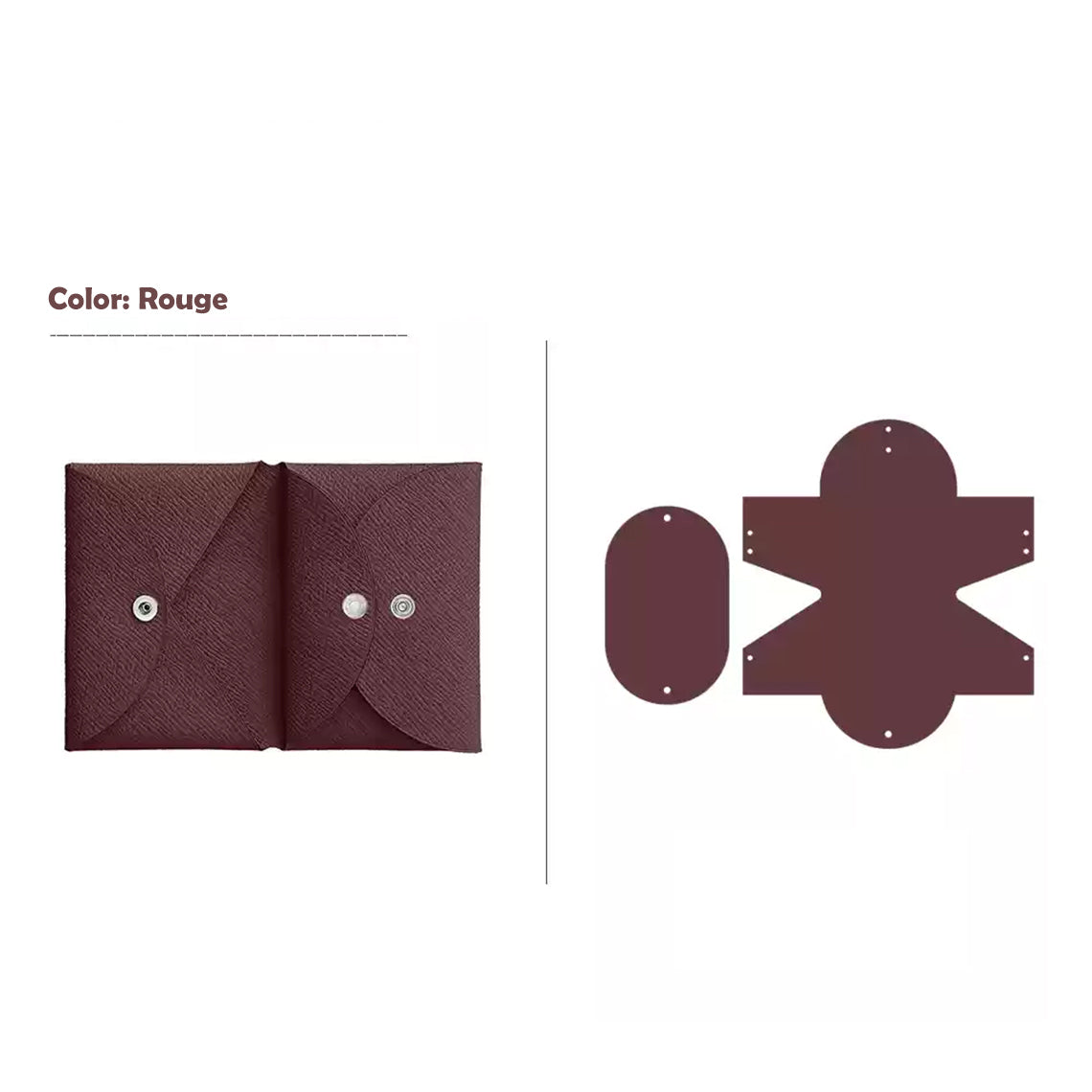 HANDSEWGIFT Epsom Leather Inspired Calvi Duo Card Holder DIY Kits
