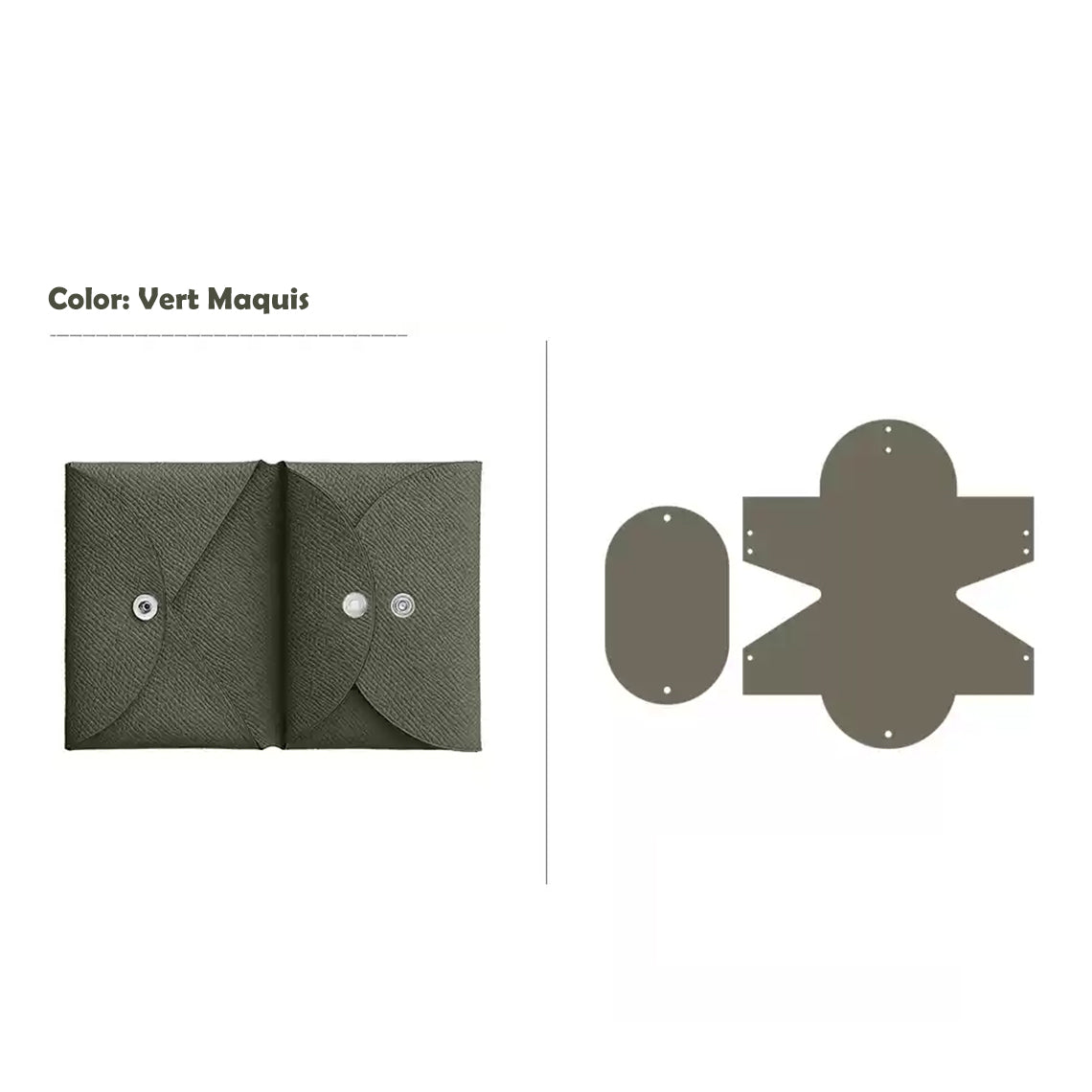 HANDSEWGIFT Epsom Leather Inspired Calvi Duo Card Holder DIY Kits