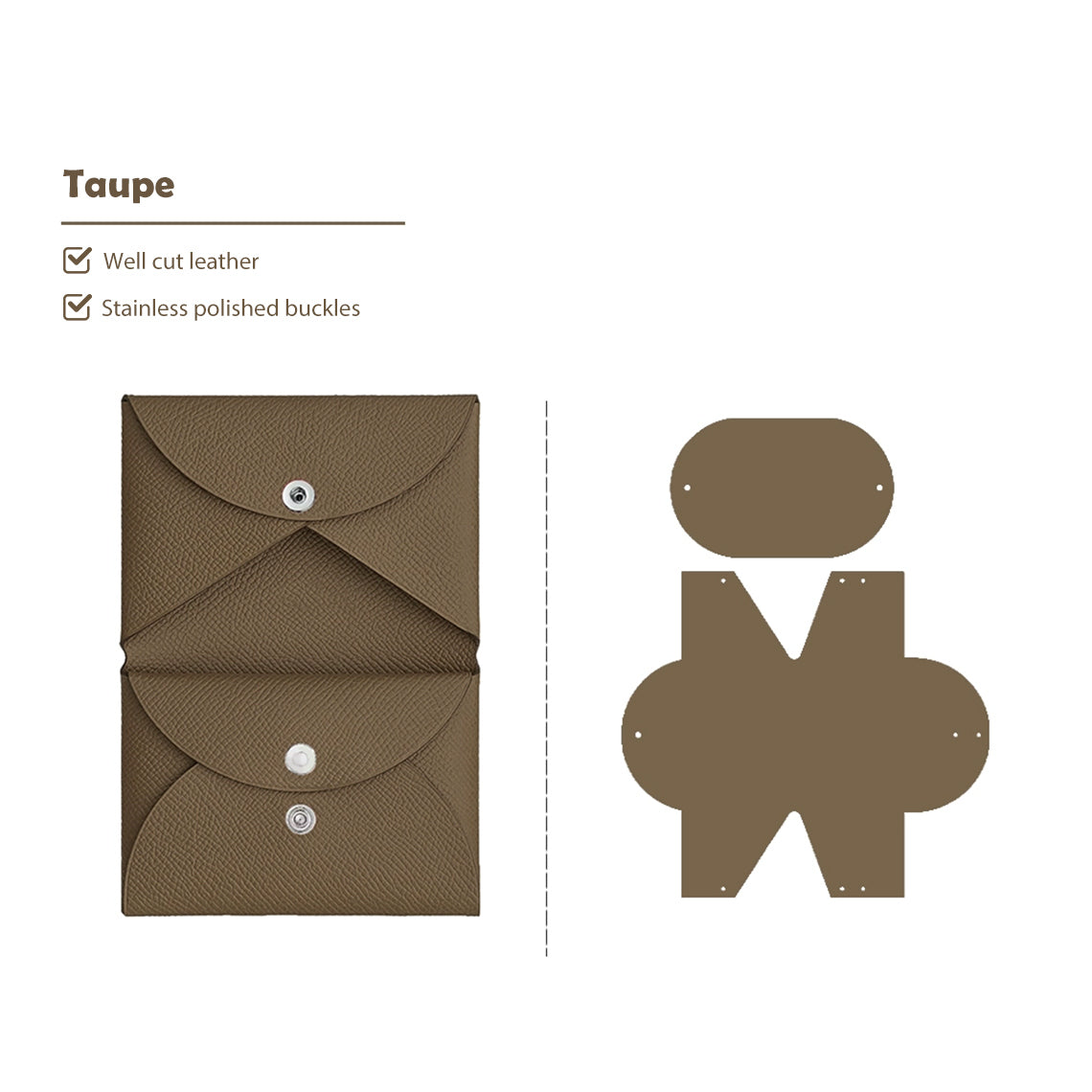 HANDSEWGIFT Epsom Leather Inspired Calvi Duo Card Holder DIY Kits