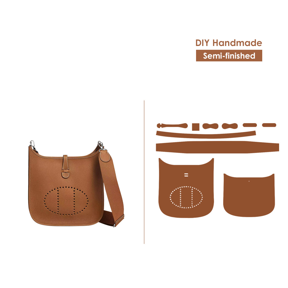 HANDSEWGIFT Full Grain Leather Inspired Eveline 29 Bag DIY Kits | Presale