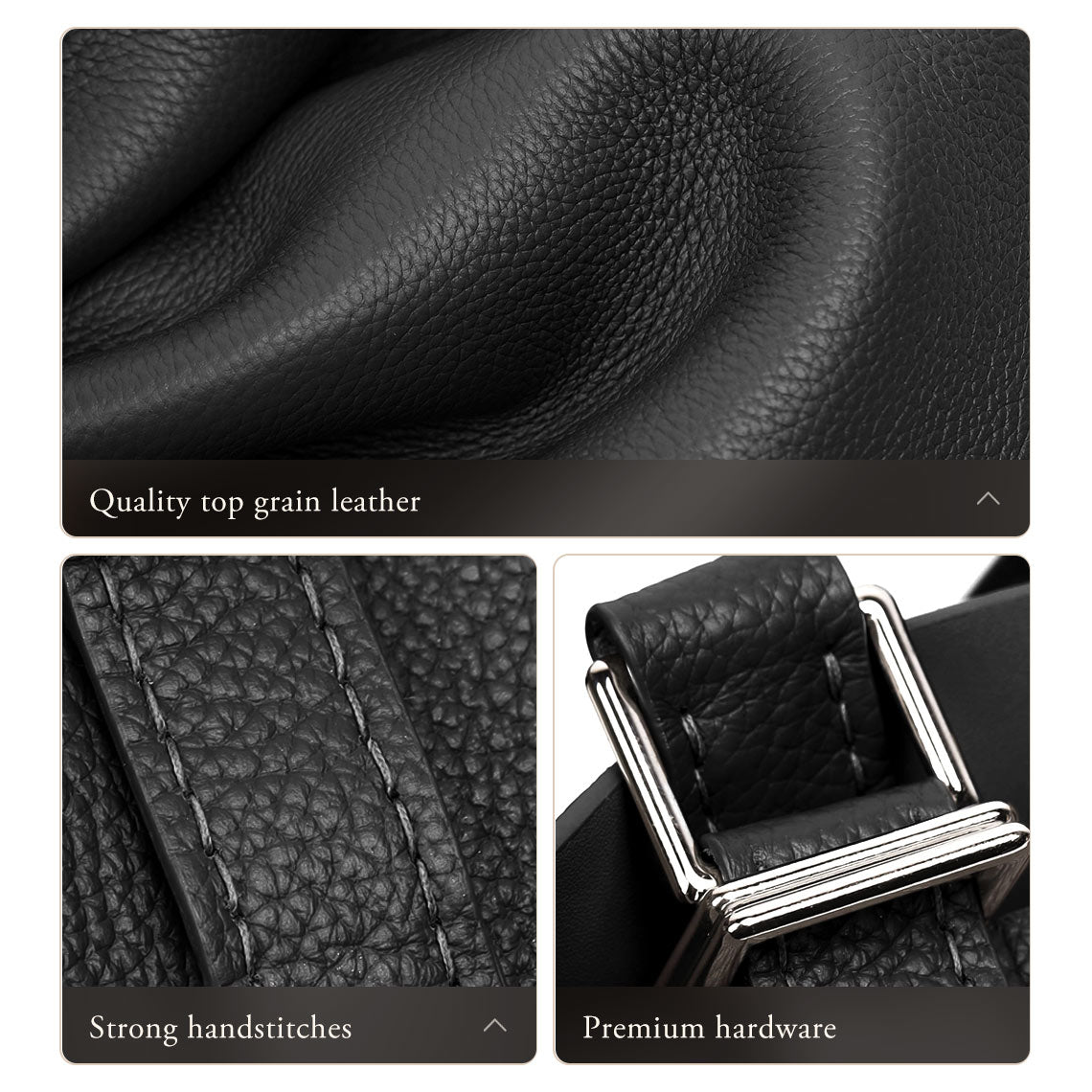 HANDSEWGIFT Picotin Lock Totes Bag Top Grain Leather DIY Kit