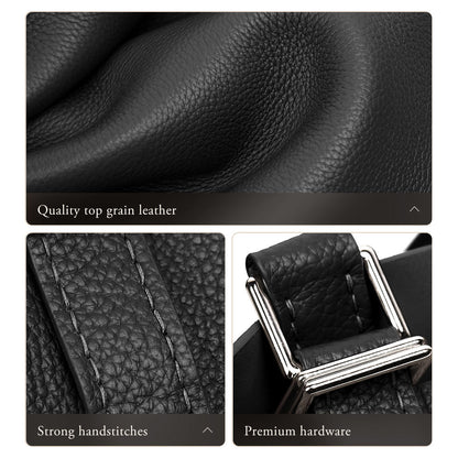 HANDSEWGIFT Picotin Lock Totes Bag Top Grain Leather DIY Kit