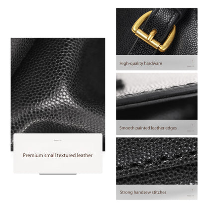 HANDSEWGIFT Top Grain Leather Black Backpack DIY Kit