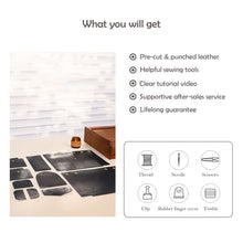Load image into Gallery viewer, DIY Backpack Kit Includes Leather Materials, Tools and Instructions
