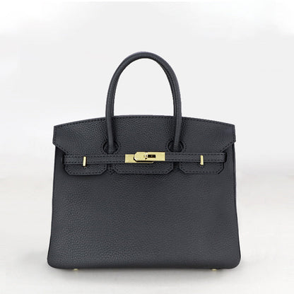 Black Leather Inspired Birkin Handbag | DIY Handmade Bags for Women