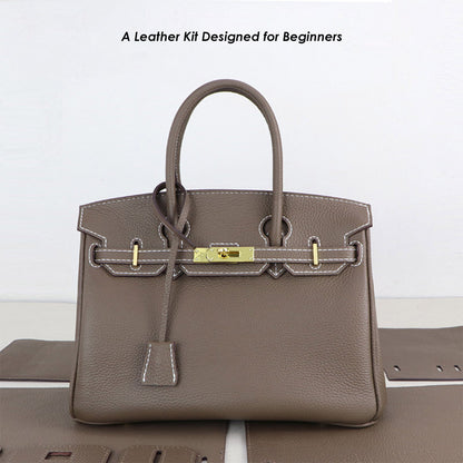 Inspired Birkin Handbag DIY Kit | Leather Bag Sewing Project for Beginners