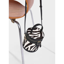 Load image into Gallery viewer, Zebra print leather crossbody bag handbag for women
