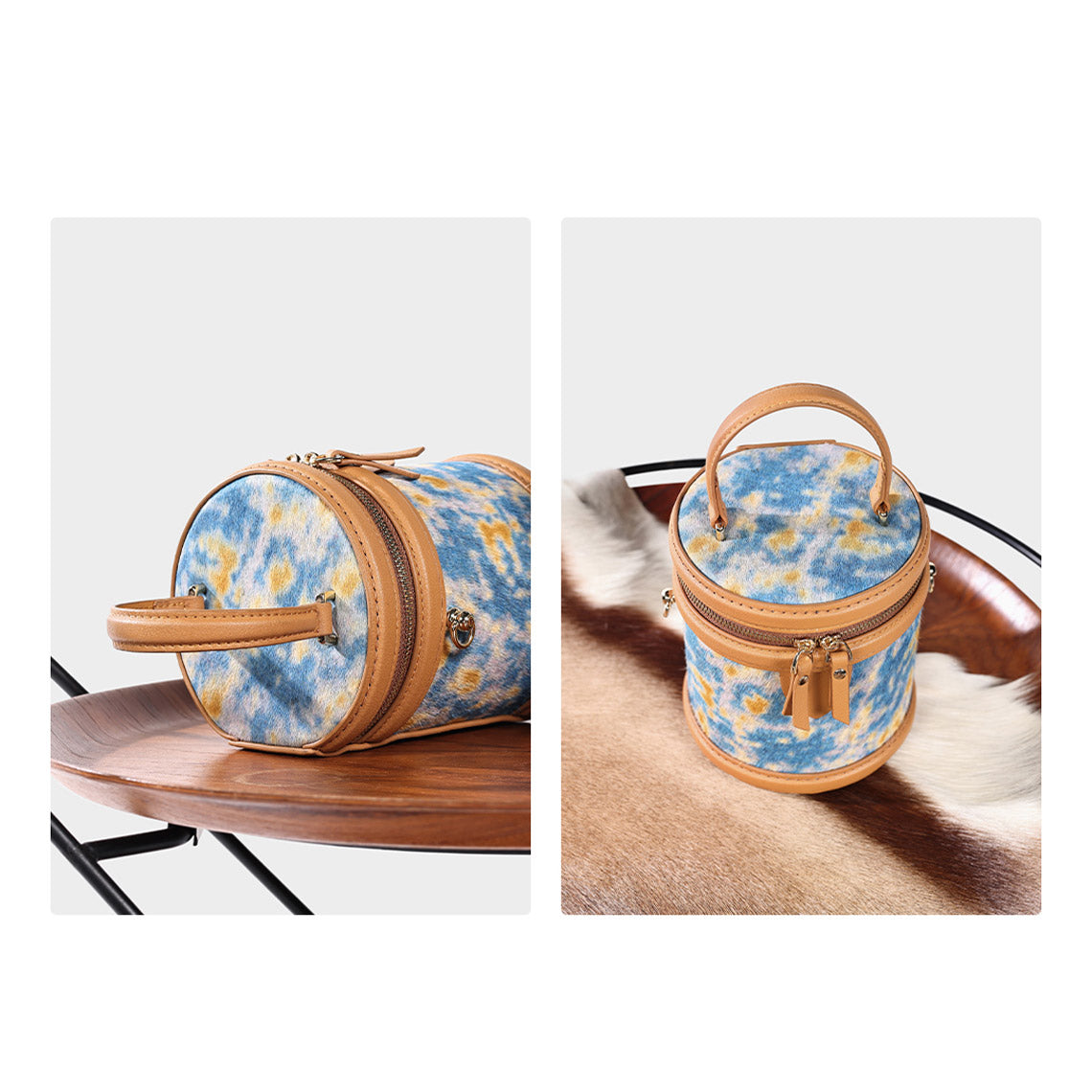 HANDSEWGIFT Leather Patterns Bucket Bag DIY Kit