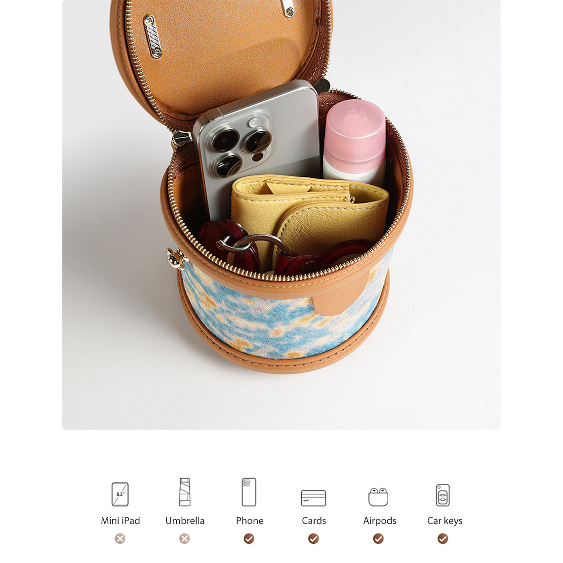 HANDSEWGIFT Leather Patterns Bucket Bag DIY Kit