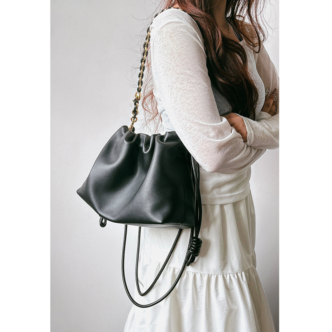 Women Shoulder Chain Drawstring Bag | POPSEWING DIY Handmade Bags