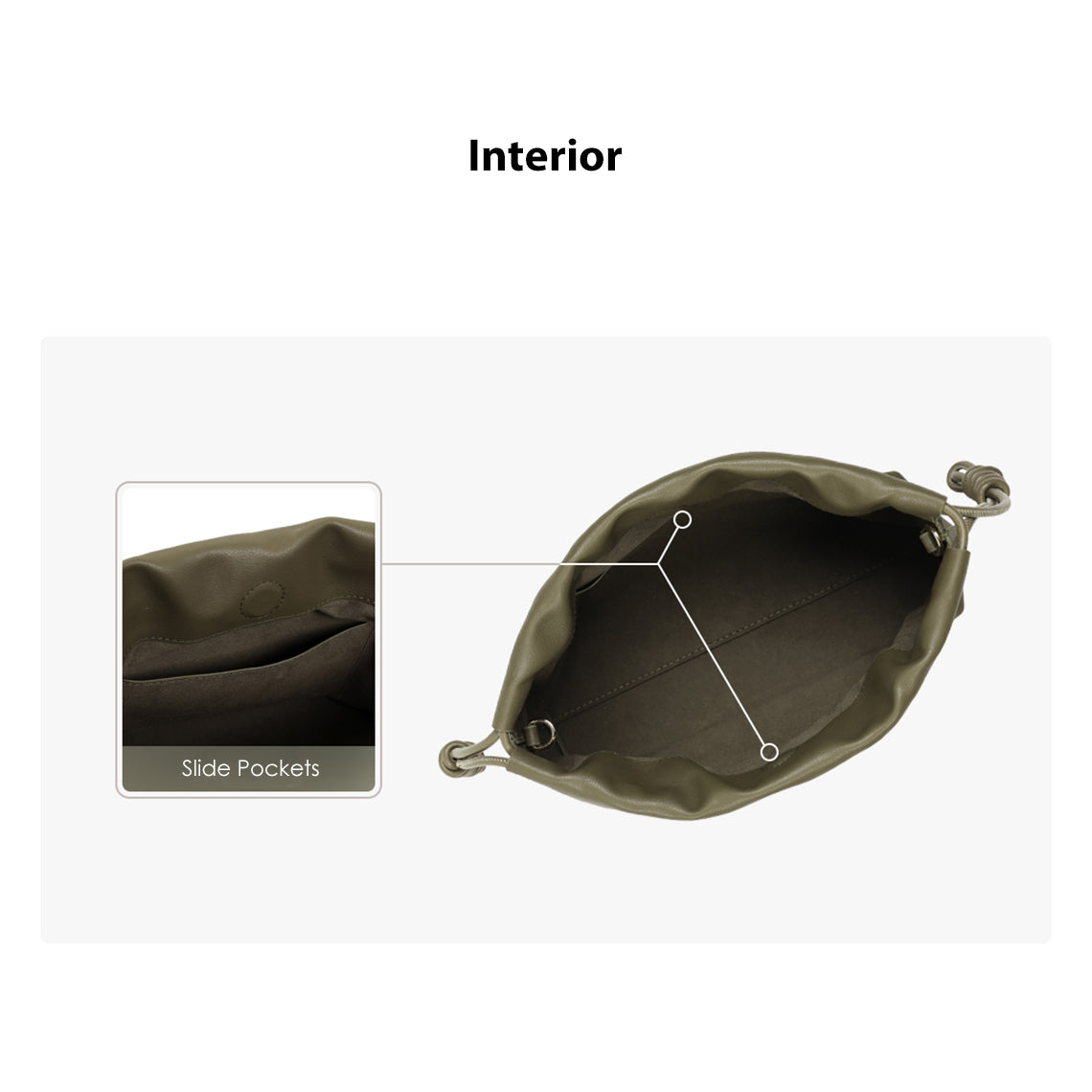 HANDSEWGIFT Leather Drawstring Chain Clutch DIY Kit