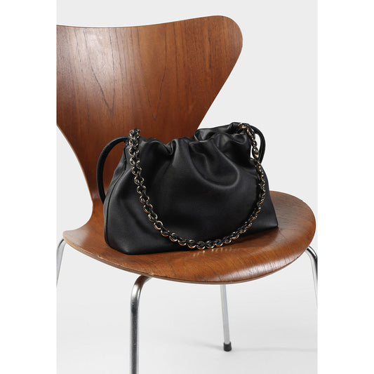 Black handbag with gold chain strap | POPSEWING® DIY Handmade Bags