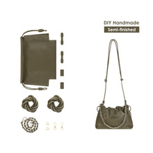 Load image into Gallery viewer, DIY handmade kit patterns for a green handbag clutch - POPSEWING®
