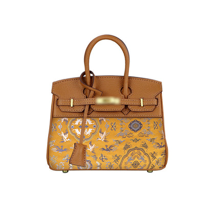 HANDSEWGIFT Top Grain Leather Dustbag Recycle Platinum Bag DIY Kit