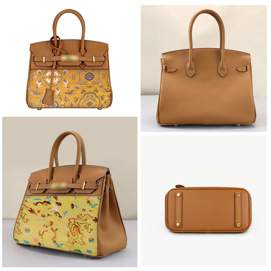 HANDSEWGIFT Top Grain Leather Dustbag Recycle Platinum Bag DIY Kit