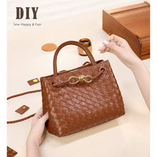 Load image into Gallery viewer, HANDSEWGIFT Leather Small Intrecciato Tote DIY Kits
