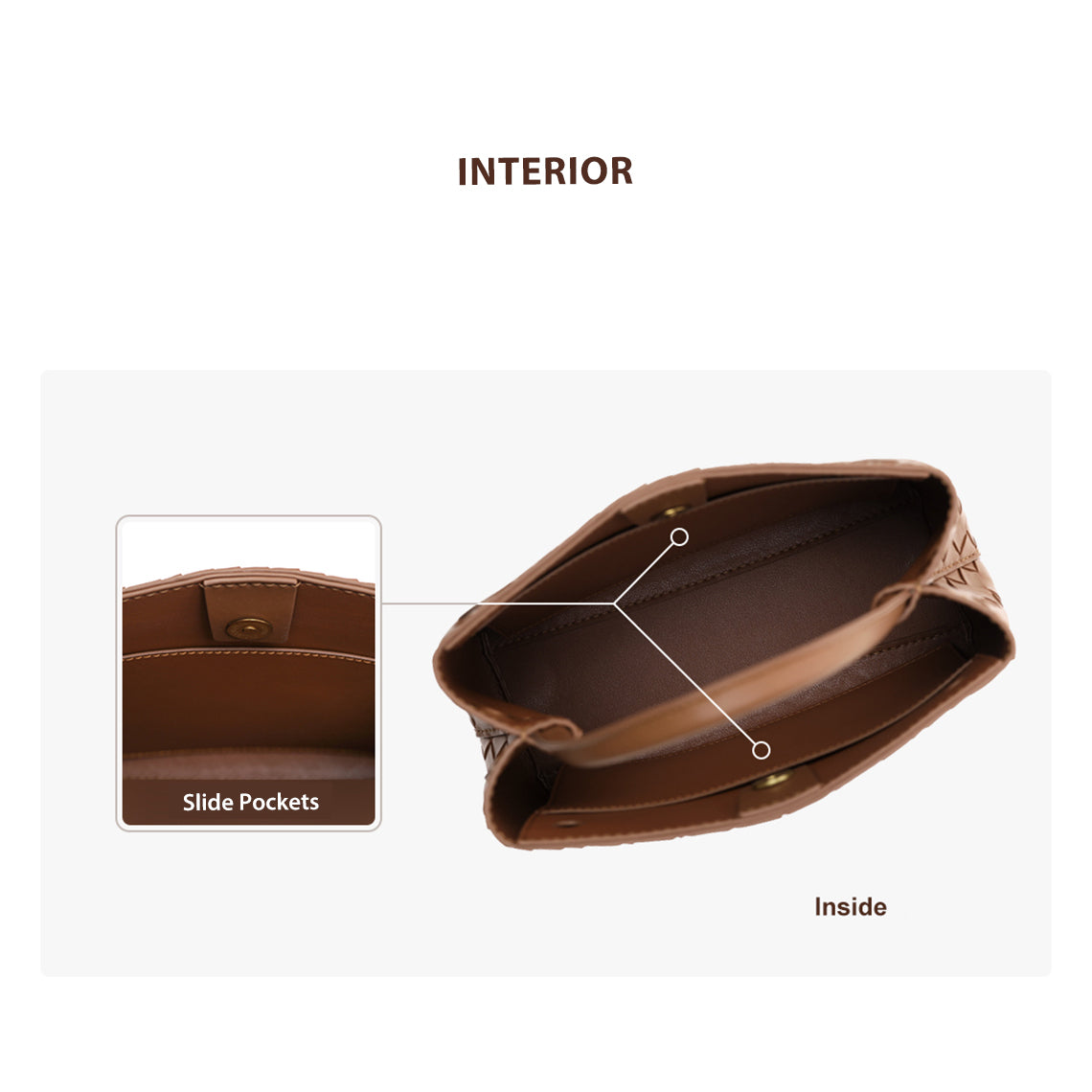 HANDSEWGIFT Leather Small Intrecciato Tote DIY Kits