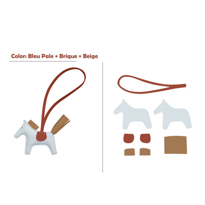 HANDSEWGIFT Sheep Leather Color Horse Purse Charm DIY Kit