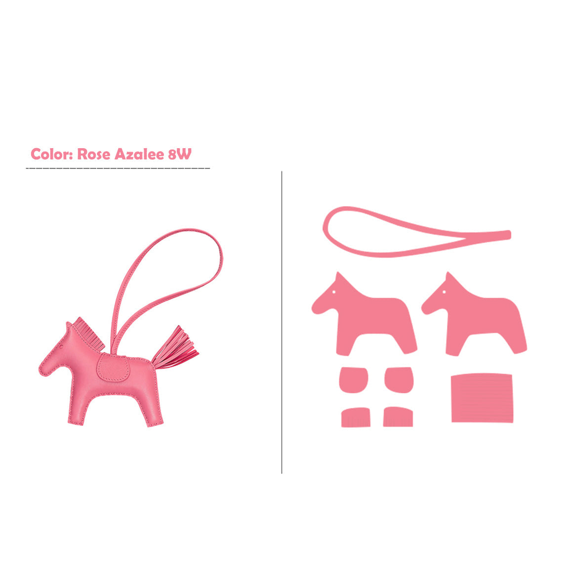 HANDSEWGIFT Sheep Leather Color Horse Purse Charm DIY Kit