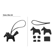 Load image into Gallery viewer,  All Black Milo Rodeo Horse Charm DIY Leather Patterns Sewing Kits - POPSEWING®
