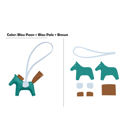 HANDSEWGIFT Sheep Leather Color Horse Purse Charm DIY Kit