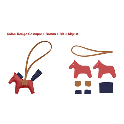 HANDSEWGIFT Sheep Leather Color Horse Purse Charm DIY Kit