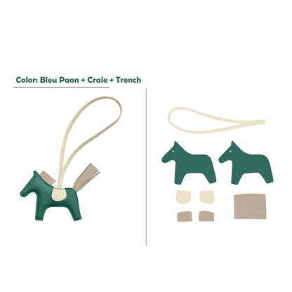 HANDSEWGIFT Sheep Leather Color Horse Purse Charm DIY Kit