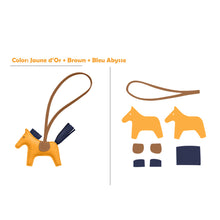 Load image into Gallery viewer, HANDSEWGIFT Sheep Leather Color Horse Purse Charm DIY Kit
