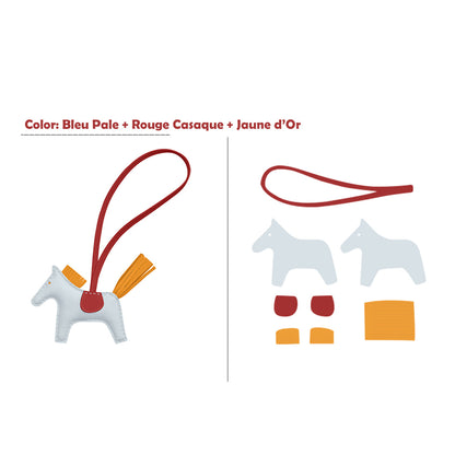 HANDSEWGIFT Sheep Leather Color Horse Purse Charm DIY Kit