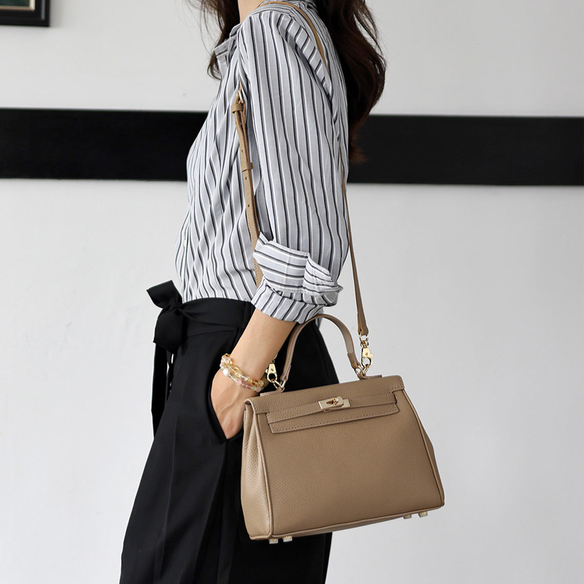 HANDSEWGIFT Top Grain Leather New Kelli Bag DIY Kit