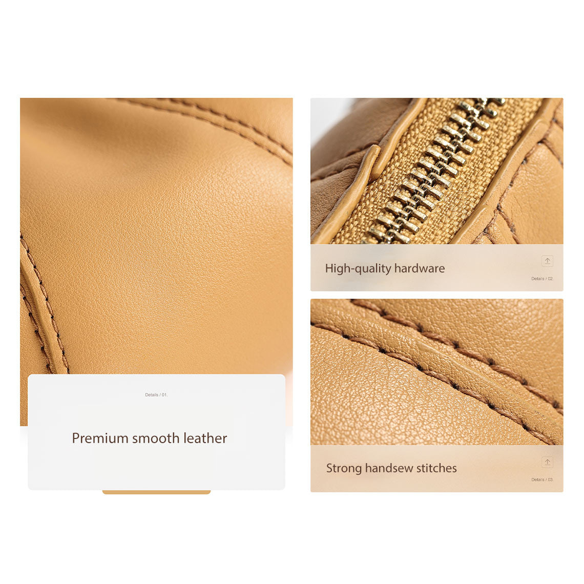 HANDSEWGIFT Leather Croissant Shoulder Bag DIY Kit