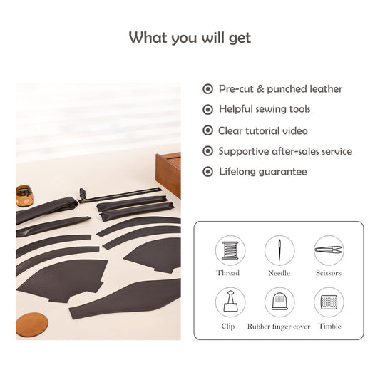 POPSEWING® Leather Bag Making Kits | Instructions & Tools Included