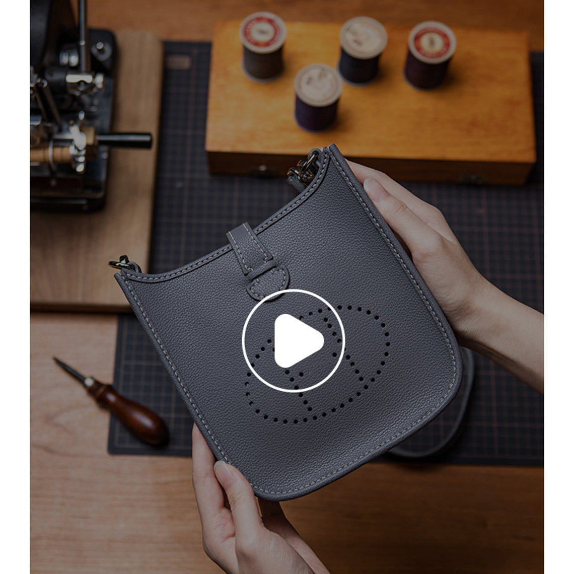 HANDSEWGIFT Eveline Bag Leather Mini Crossbody Bag DIY Kit