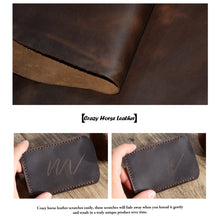 Load image into Gallery viewer, HANDSEWGIFT Crazy Horse Leather Passport Travel Wallet DIY Kits
