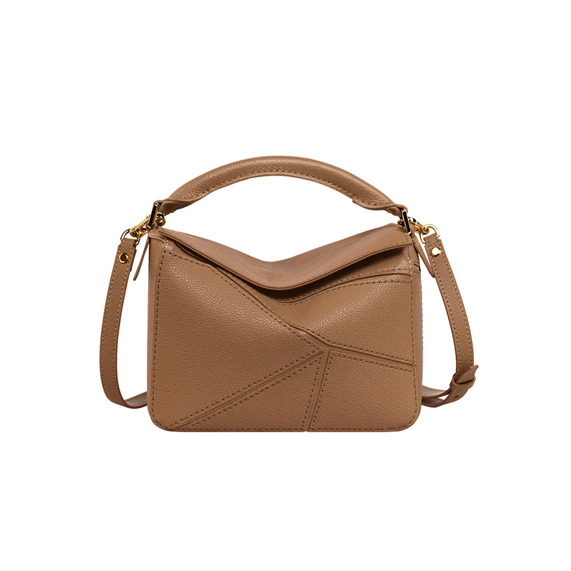 HANDSEWGIFT Leather Geometry Crossbody Bag DIY Kit