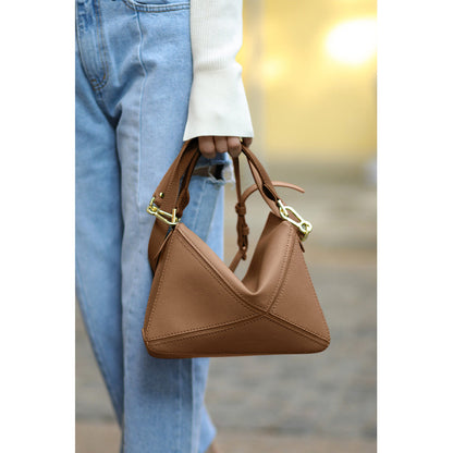 HANDSEWGIFT Leather Geometry Crossbody Bag DIY Kit