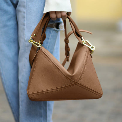 HANDSEWGIFT Leather Geometry Crossbody Bag DIY Kit