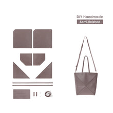 Load image into Gallery viewer, DIY Tote Bag Kit | Puzzle Fold Tote Bag DIY Leather Kit - POPSEWING®
