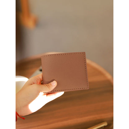 HANDSEWGIFT Top Grain Leather Simple Card Wallet DIY Kits