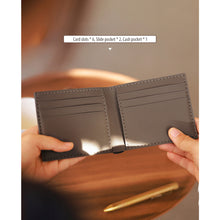 Load image into Gallery viewer, HANDSEWGIFT Top Grain Leather Simple Card Wallet DIY Kits
