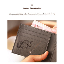 Load image into Gallery viewer, HANDSEWGIFT Top Grain Leather Simple Card Wallet DIY Kits
