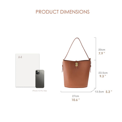 HANDSEWGIFT Leather Simple Bucket Crossbody Bag DIY Kit