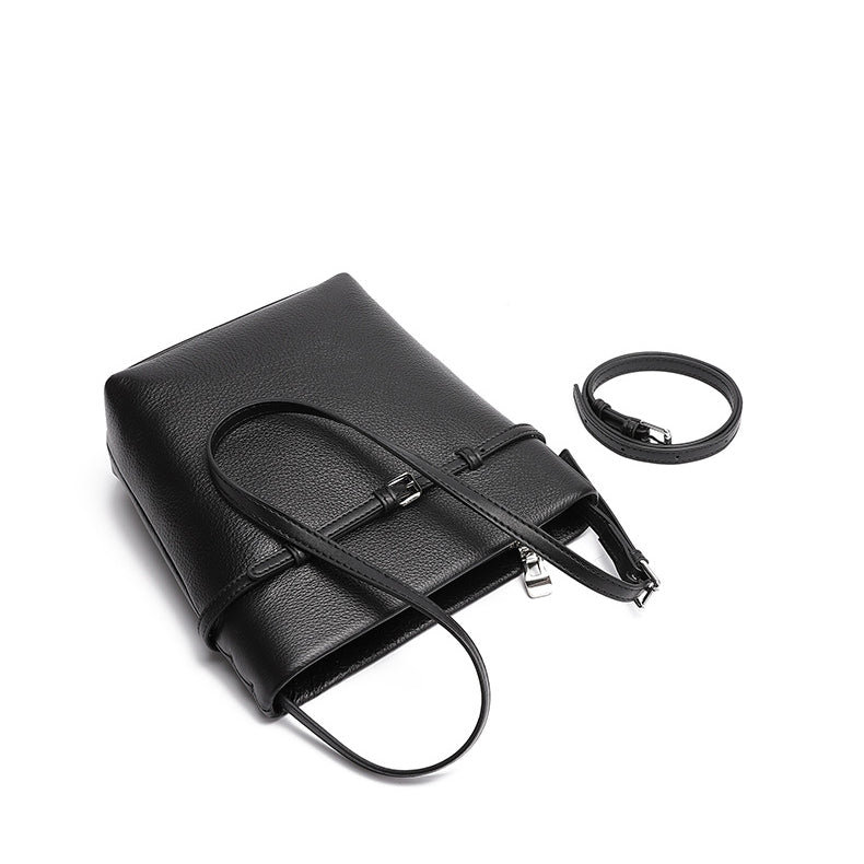 Vintage Leather Bucket Bag | Minimalist Old Money Tote