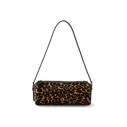 Chic Fur Leather Women Cylinder Bag
