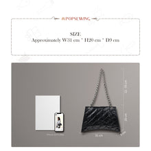 Load image into Gallery viewer, Handmade Quilted Chain Shoulder Bag for Women | Size
