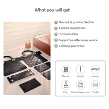 Load image into Gallery viewer, Beginner Leather Bag Making Kit | Pre-cut Leather, Sewing Tools and Tutorial Video Included - POPSEWING™
